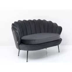 KARE Design Sofas & Couches-Sofa Water Lily 2-Sitzer Black Grau