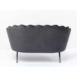 KARE Design Sofas & Couches-Sofa Water Lily 2-Sitzer Black Grau