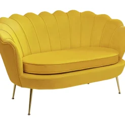 KARE Design Sofas & Couches-Sofa Water Lily 2-Sitzer Gelb 132Cm