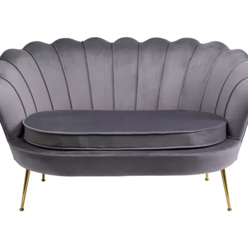 KARE Design Sofas & Couches-Sofa Water Lily 2-Sitzer Gold Grau