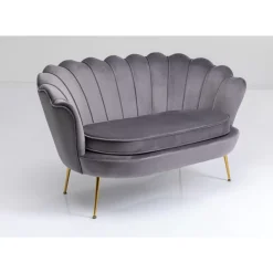 KARE Design Sofas & Couches-Sofa Water Lily 2-Sitzer Grau 132Cm