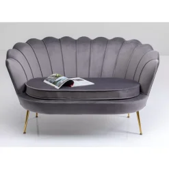 KARE Design Sofas & Couches-Sofa Water Lily 2-Sitzer Grau 132Cm