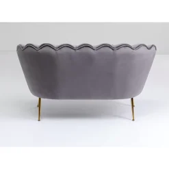 KARE Design Sofas & Couches-Sofa Water Lily 2-Sitzer Grau 132Cm