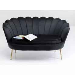 KARE Design Sofas & Couches-Sofa Water Lily 2-Sitzer Schwarz 132Cm