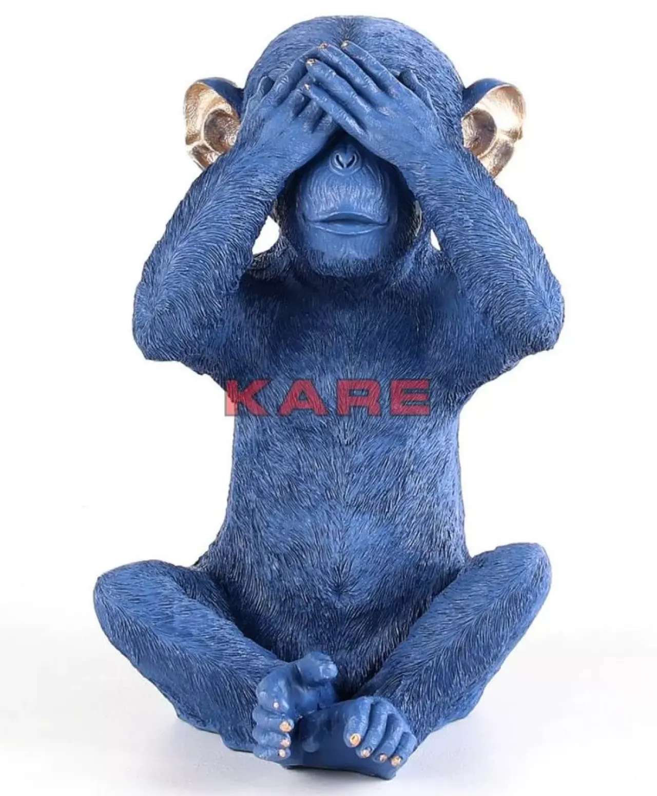 KARE Design Deko & Geschenkartikel-Spardose Monkey Mizaru Blau
