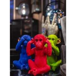 KARE Design Deko & Geschenkartikel-Spardose Monkey Mizaru Blau