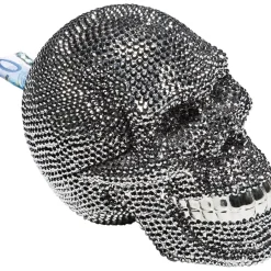 KARE Design Deko & Geschenkartikel-Spardose Skull Crystal Silver
