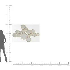 KARE Design Spiegel-Spiegel Bubbles Messing 183X93Cm