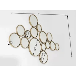 KARE Design Spiegel-Spiegel Bubbles Messing 183X93Cm