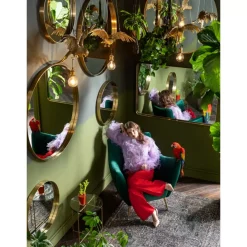 KARE Design Spiegel-Spiegel Curve Mo Brass O60Cm