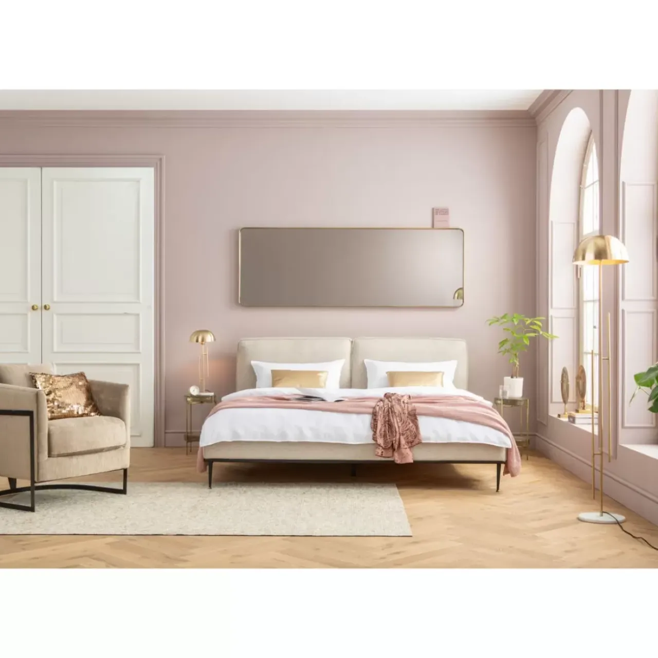 KARE Design Spiegel-Spiegel Curve Rectangular Brass 70X200Cm