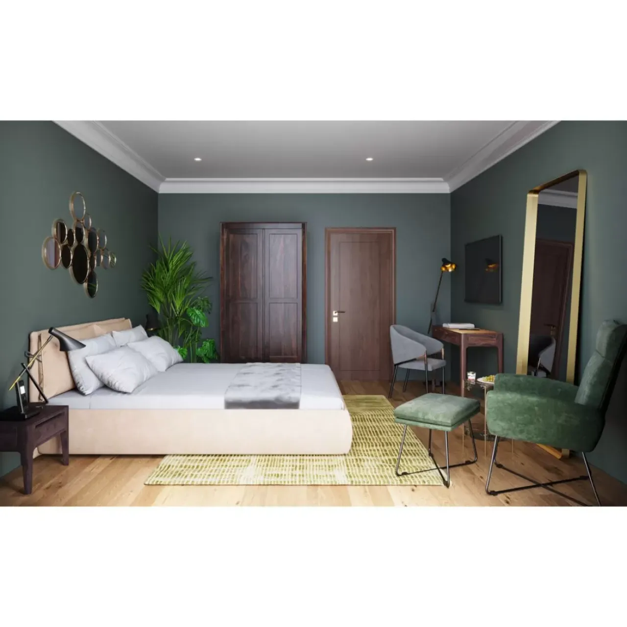 KARE Design Spiegel-Spiegel Curve Rectangular Brass 70X200Cm