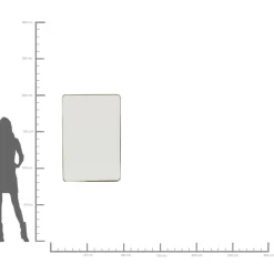 KARE Design Spiegel-Spiegel Curve Rectangular Brass 80X120Cm