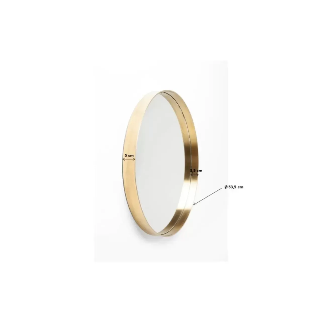 KARE Design Spiegel-Spiegel Curve Round Brass O60Cm