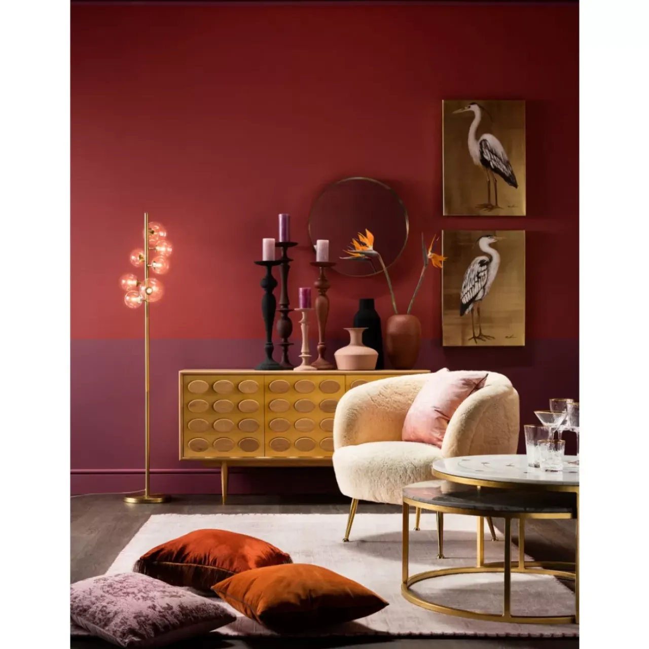 KARE Design Spiegel-Spiegel Curve Round Brass O60Cm