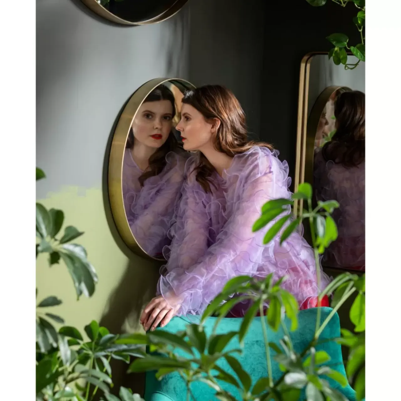 KARE Design Spiegel-Spiegel Curve Round Brass O60Cm