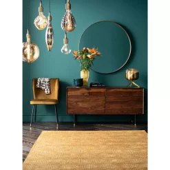 KARE Design Spiegel-Spiegel Curve Round Brass O100Cm