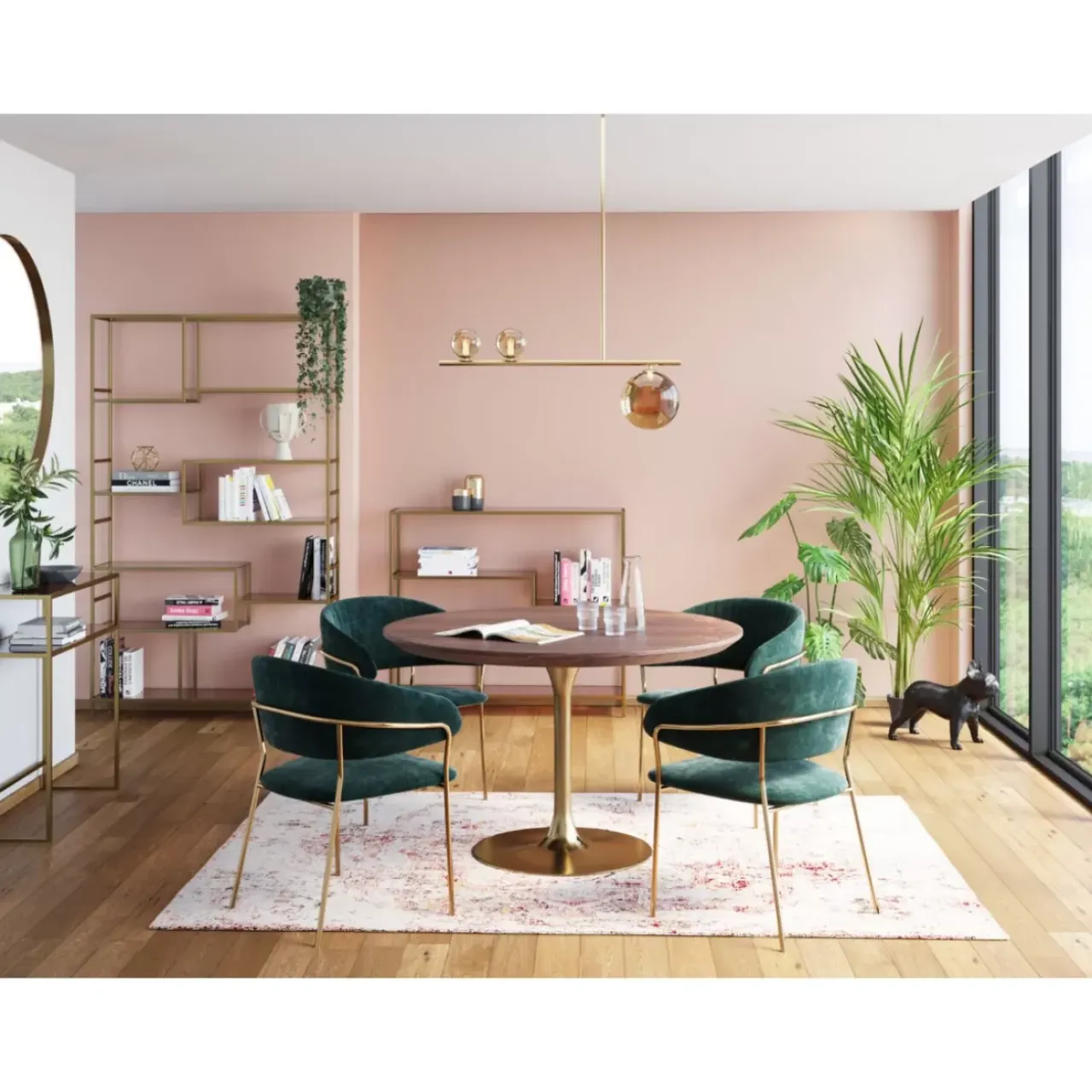 KARE Design Spiegel-Spiegel Curve Round Brass O100Cm