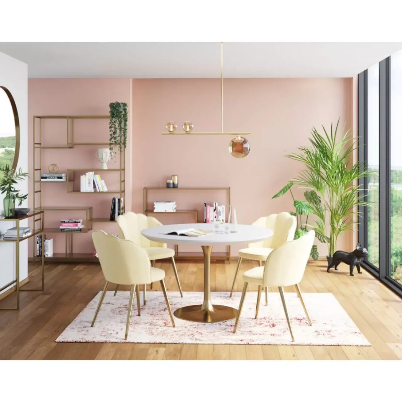 KARE Design Spiegel-Spiegel Curve Round Brass O100Cm