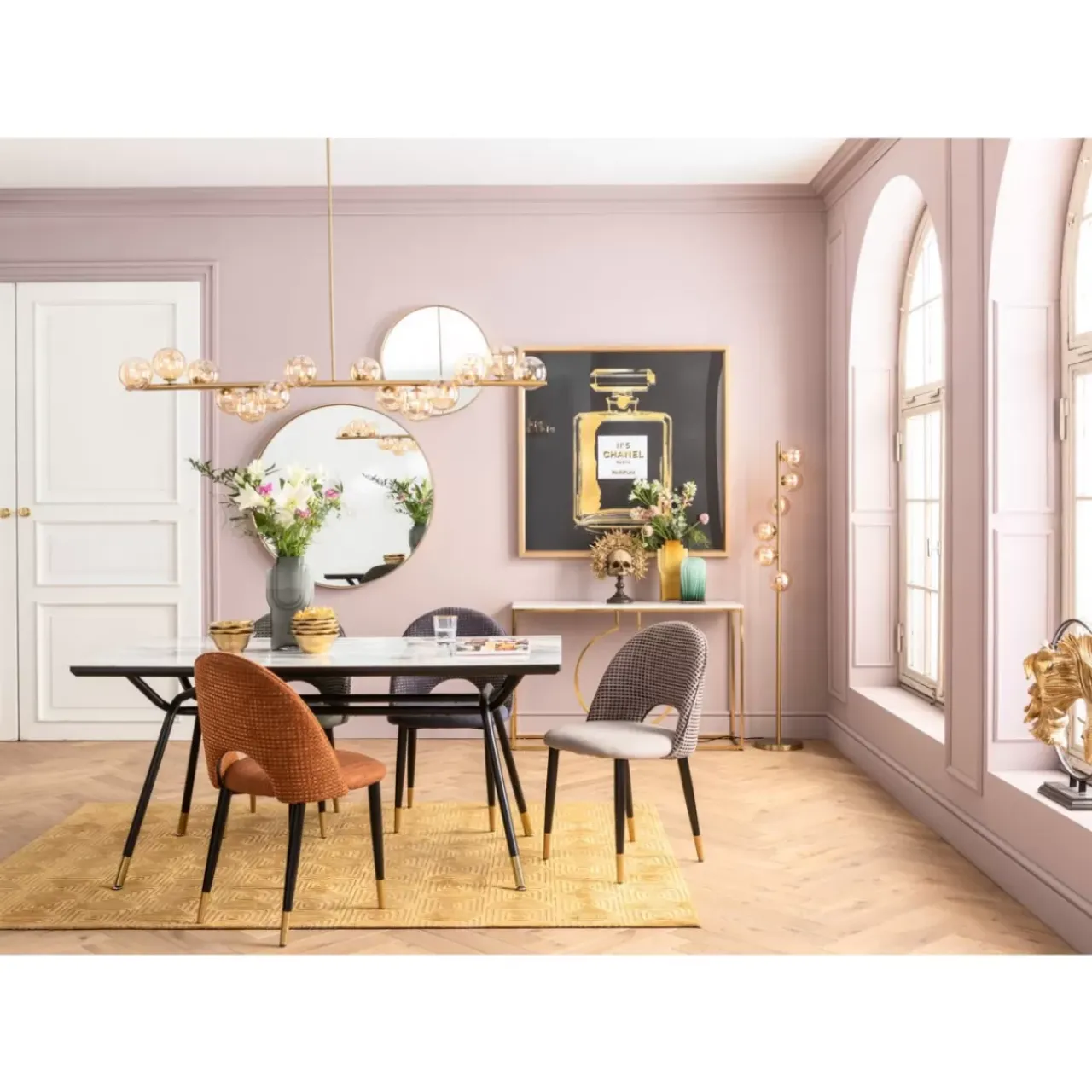 KARE Design Spiegel-Spiegel Curve Round Brass O100Cm