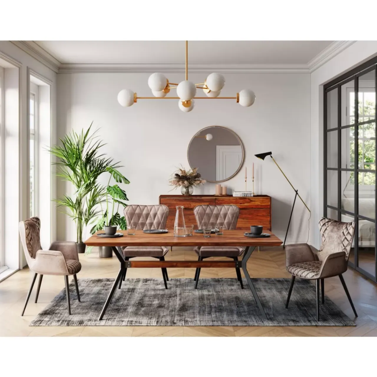 KARE Design Spiegel-Spiegel Curve Round Copper O100Cm