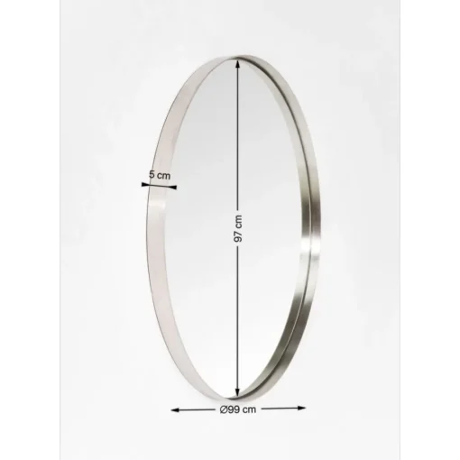 KARE Design Spiegel-Spiegel Curve Round Stainless Steel O100Cm