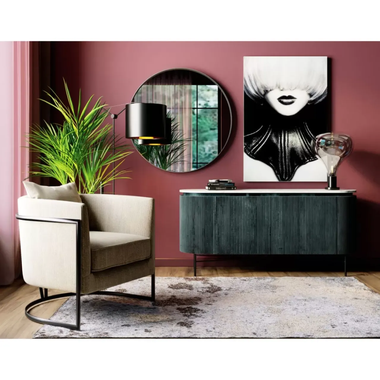 KARE Design Spiegel-Spiegel Curvy Chrom Look O100