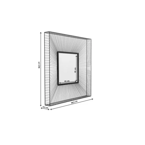 KARE Design Spiegel-Spiegel Dimension Square Schwarz 91X91Cm