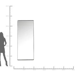 KARE Design Spiegel-Spiegel Ombra Mo Soft Schwarz 80X200Cm