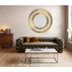 KARE Design Spiegel-Spiegel Solare Gold O132Cm