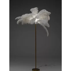KARE Design Steh & Bodenleuchten-Stehleuchte Feather Palm Weis 165Cm