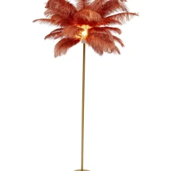 KARE Design Steh & Bodenleuchten-Stehleuchte Feather Palm Rusty Red 165Cm