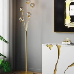KARE Design Steh & Bodenleuchten-Stehleuchte Talea Gold 156Cm