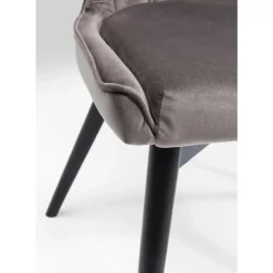 KARE Design Stühle-Stuhl Black Marshall Velvet Grau