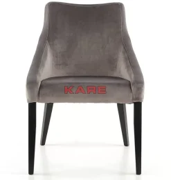 KARE Design Stühle-Stuhl Black Mode Velvet Grau