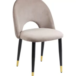 KARE Design Stühle-Stuhl Iris Velvet Taupe (2/Set)