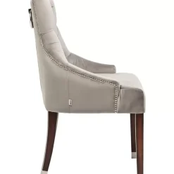 KARE Design Stühle-Stuhl Prince Velvet Grau