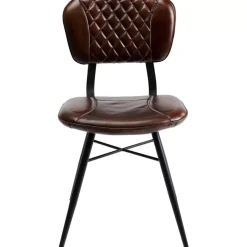 KARE Design Stühle-Stuhl Samba Leder Braun