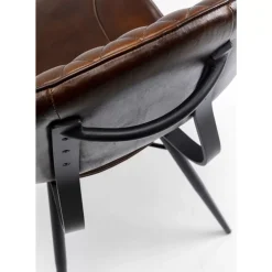 KARE Design Stühle-Stuhl Samba Leder Braun