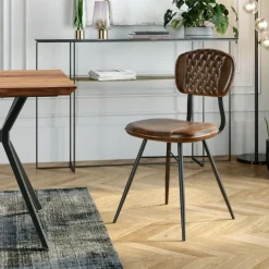 KARE Design Stühle-Stuhl Samba Leder Braun