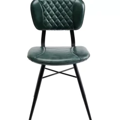 KARE Design Stühle-Stuhl Samba Leder Dunkelgrun