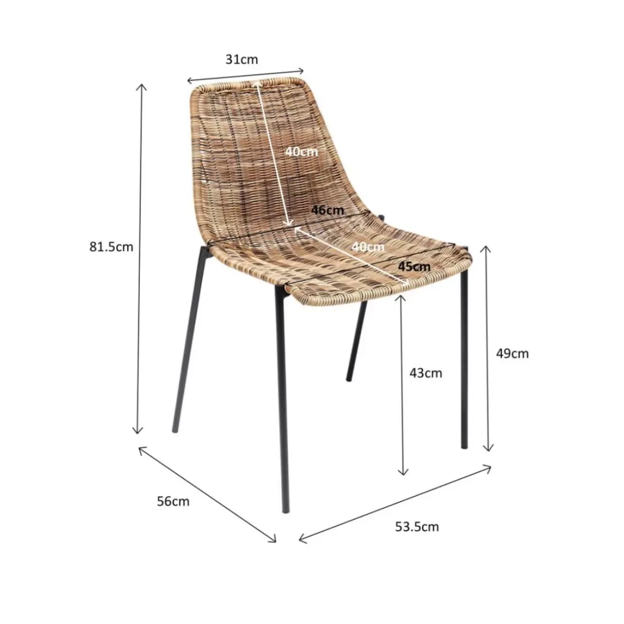 KARE Design Outdoormöbel-Stuhl Tansania