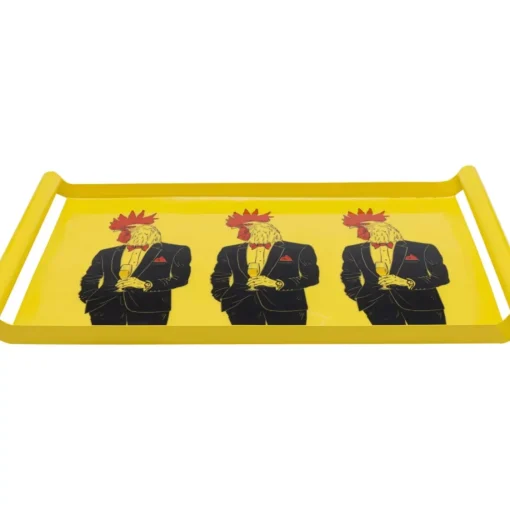 KARE Design Geschirr & Tischaccessoires-Tablett Ego Rooster 49X30Cm
