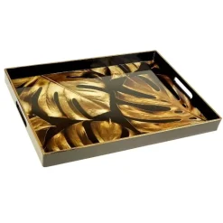 KARE Design Geschirr & Tischaccessoires-Tablett Monstera Gold