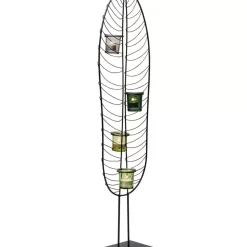 KARE Design Kerzenständer & Laternen-Teelichthalter Leaf Wire 86Cm