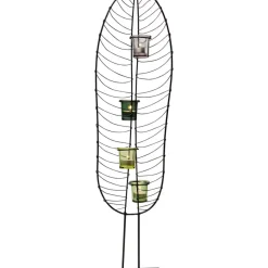 KARE Design Kerzenständer & Laternen-Teelichthalter Leaf Wire 86Cm