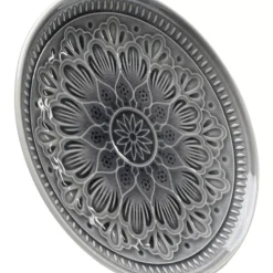 KARE Design Geschirr & Tischaccessoires-Teller Sicilia Mandala Grau O21Cm