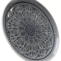KARE Design Geschirr & Tischaccessoires-Teller Sicilia Mandala Grau O27Cm