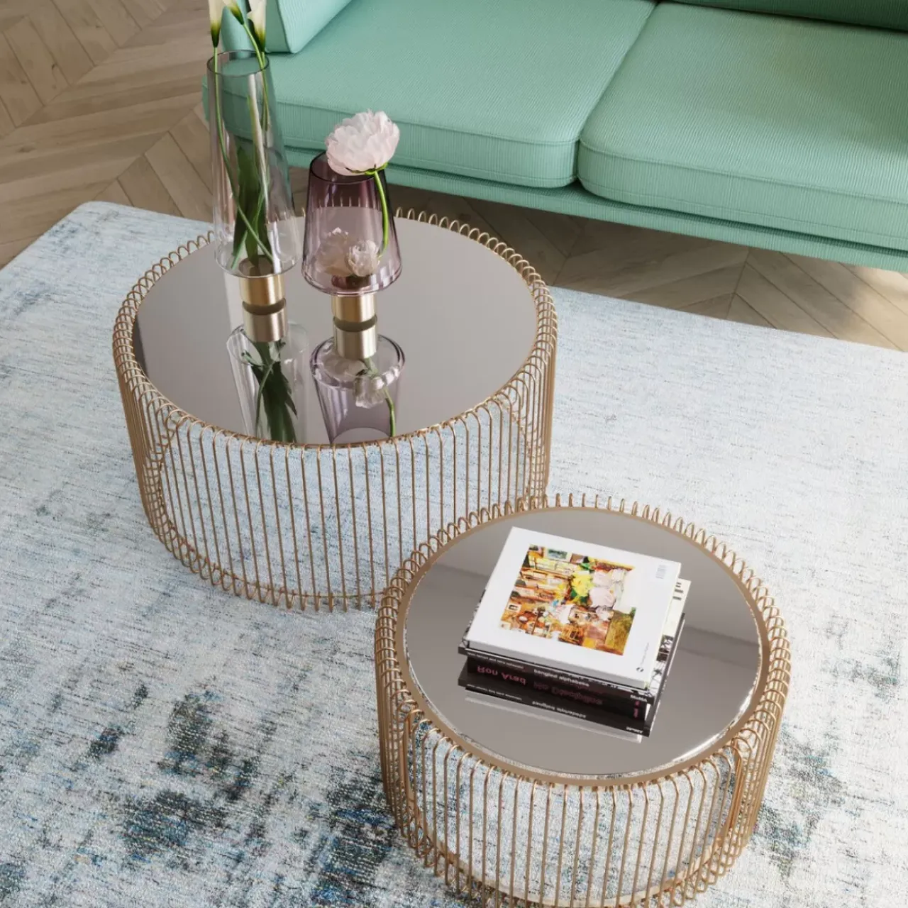 KARE Design Teppiche-Teppich Glimmer Blau 170X240Cm