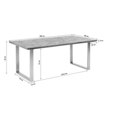 KARE Design Tische-Tisch Abstract Silber 180X90